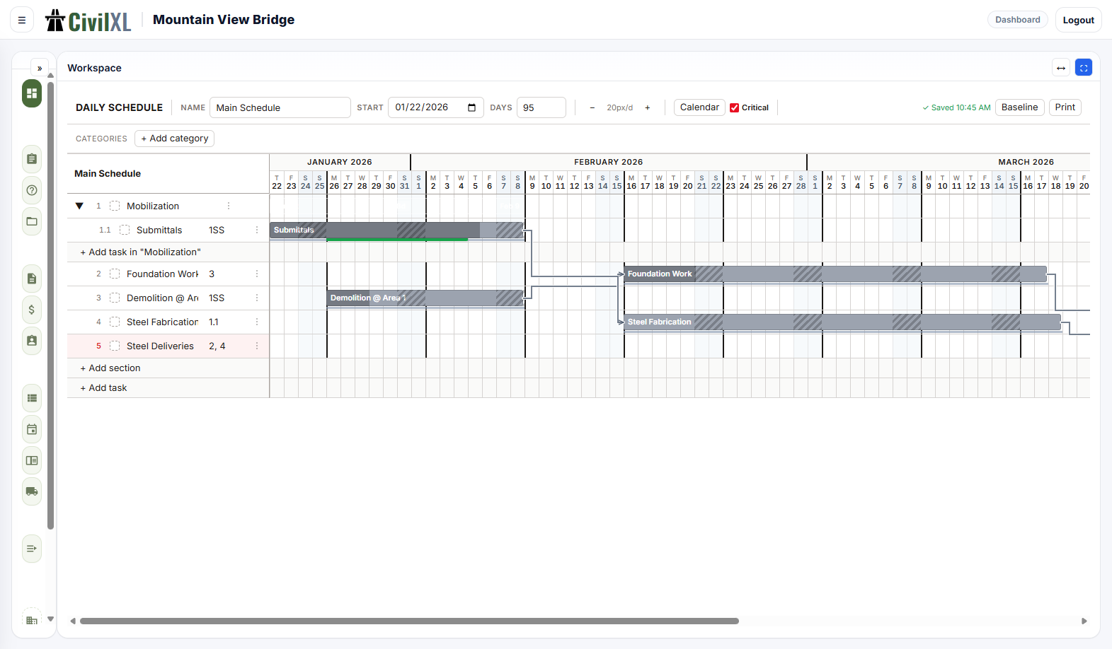Daily scheduling — screenshot pending